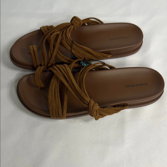 Brown Strappy Sandals - Picture 3 of 5